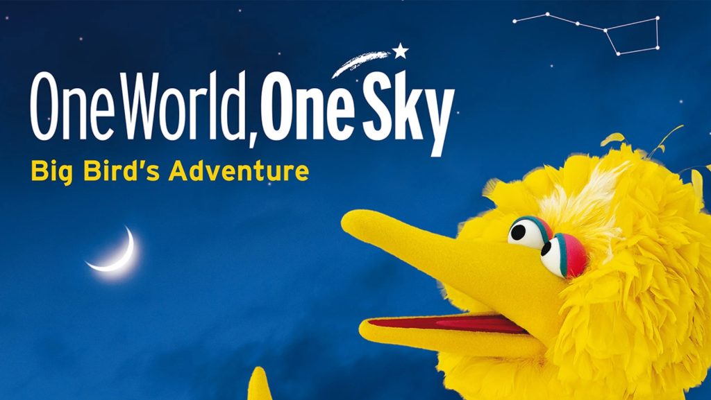 One World, One Sky Logo featuring text "Big Bird's Adventure"