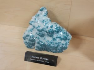 Photograph of Dioptase Crystal found in Tsumeb, Southwest Africa
