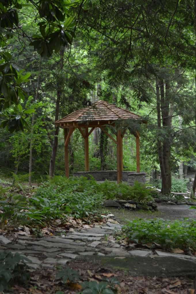 Photograph of the Memorial Garden gazebo in the Nature Trail