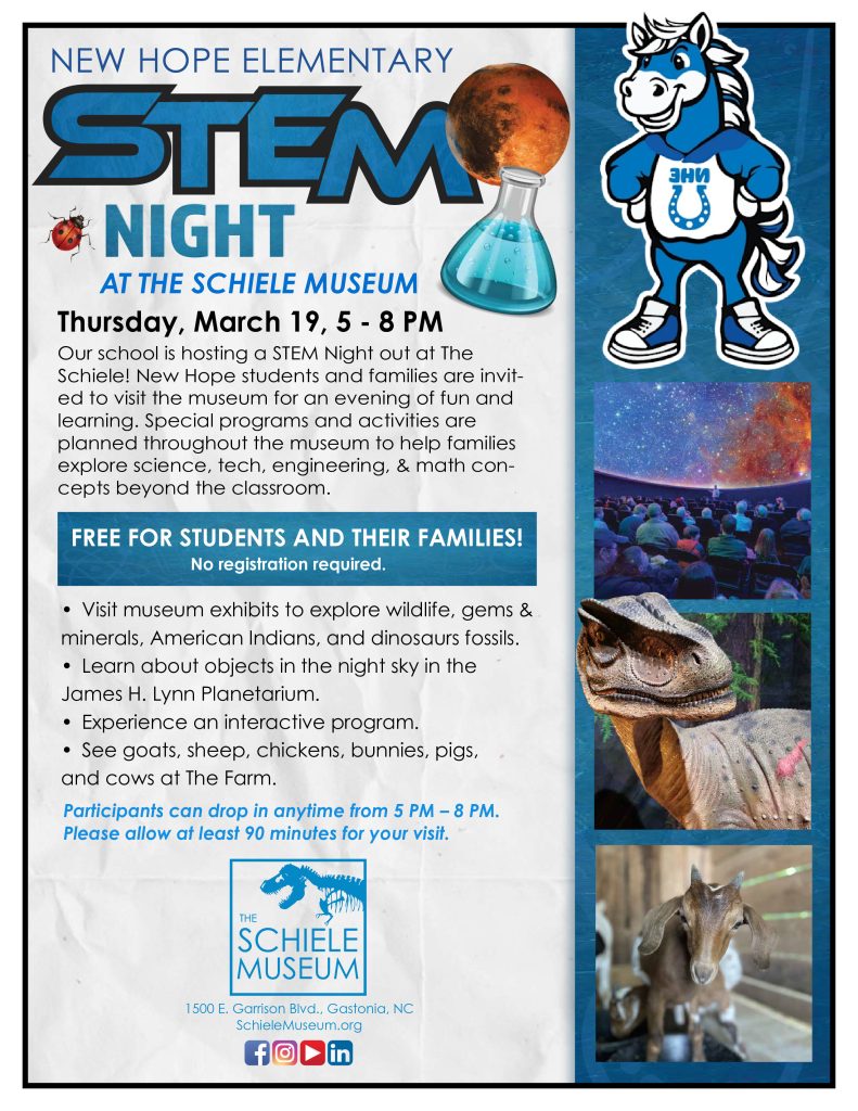 New hope elementary stem night poster