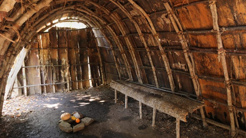 Inside a building of Catawba-Village